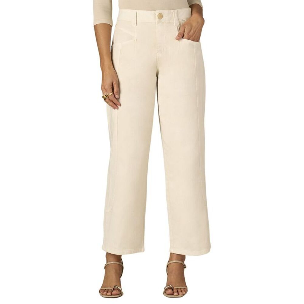 Wit & Wisdom Womens Blanched Almond High Rise Barely Barrel Jean, White